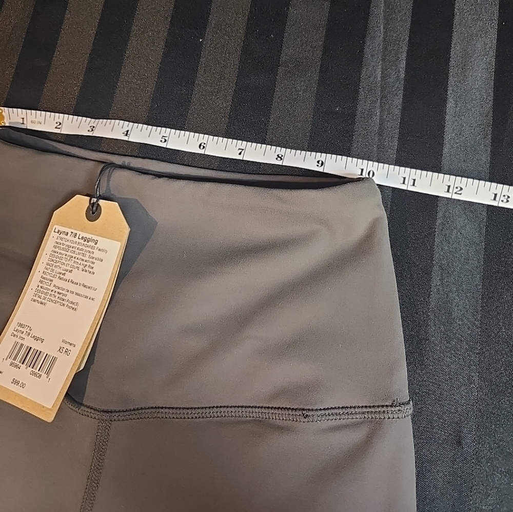 prAna Layna 7/8 Leggings XS Or Large Dark Iron Gray High Waist Stretch - Picture 5 of 12